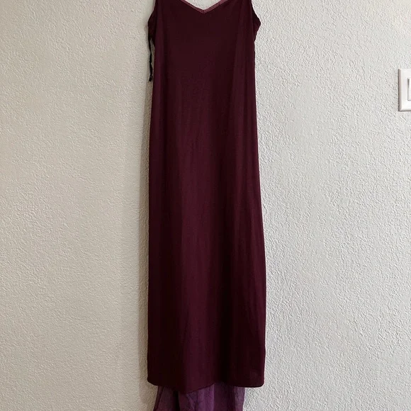 Charlotte Russe Floral Maxi Dress Burgundy Size 3 - Picture 12 of 16
